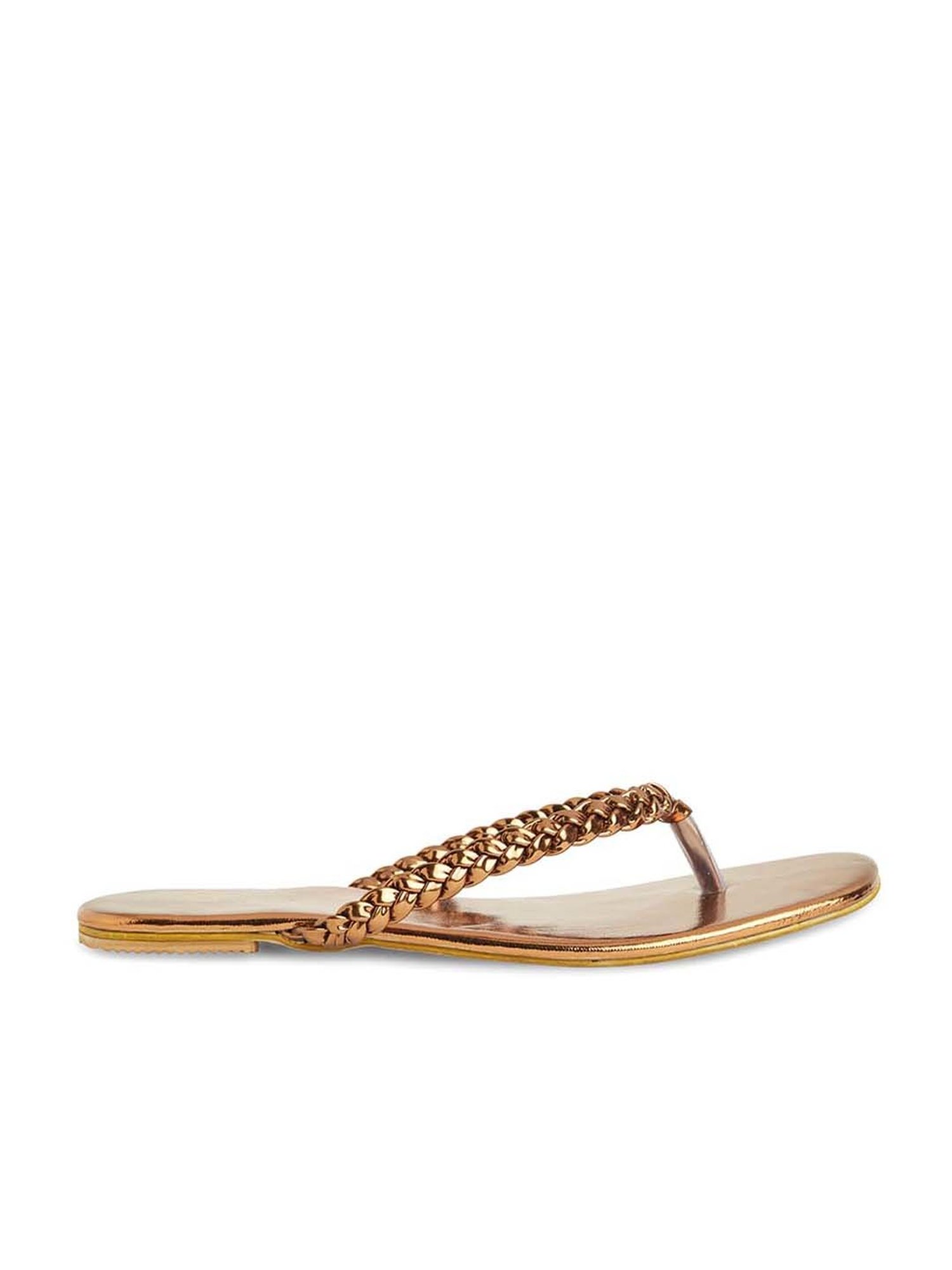 Kiana Women's Gold Thong Sandals