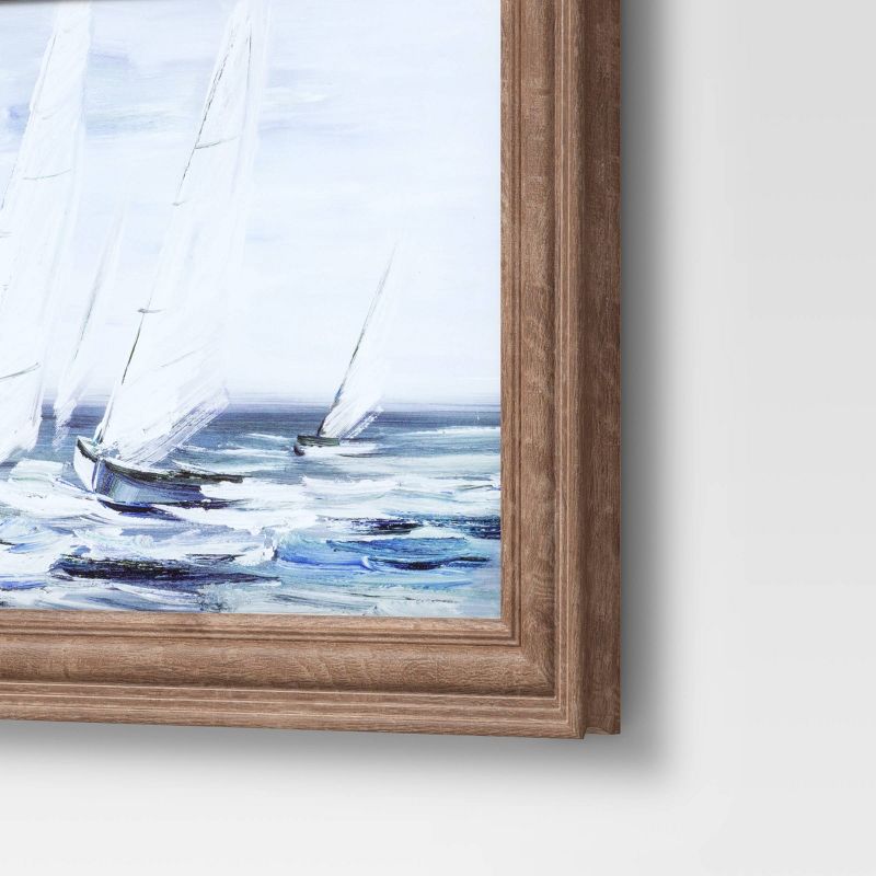 12" x 16" Painted Sailboat Framed Wall Canvas - Threshold™