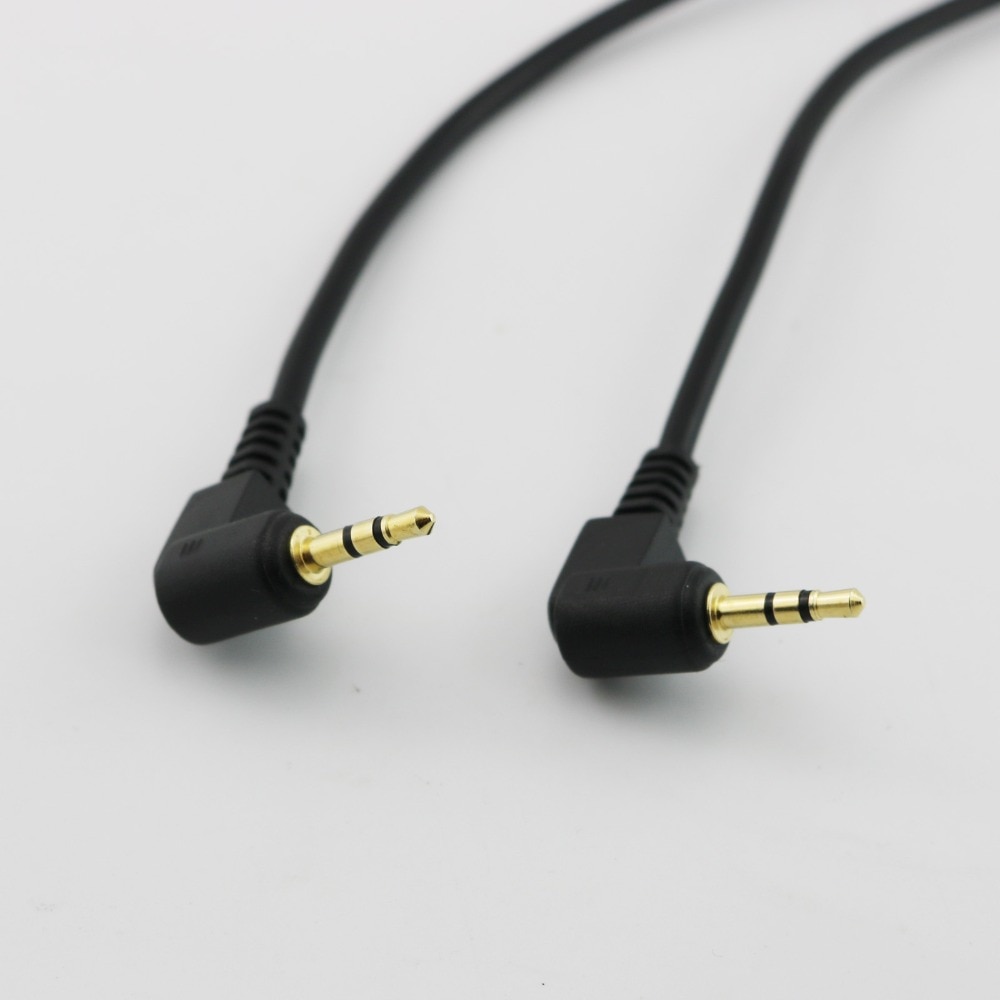 1pc 35cm 2.5mm Male Right Angle to 2.5mm Male Right Angle M/M TRS Stereo Audio Adapter Gold Plated Cable