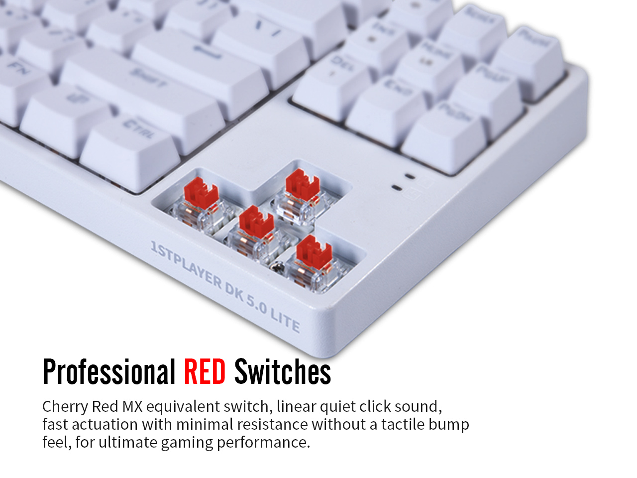 TKL RGB Mechanical Gaming Keyboard KITCOM NK60T Linear/Quiet-Red Switch Fast Actuation Compact 87 Keys Tenkeyless Detachable USB Type-C NKRO Computer Laptop Wired Keyboard for Windows PC/MAC Gamers