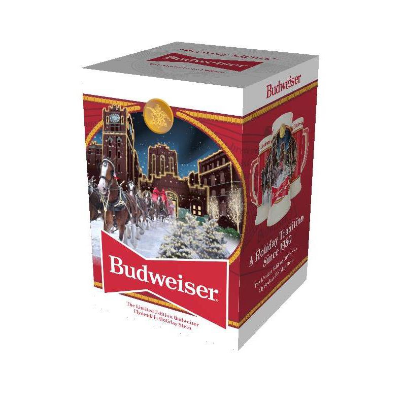 Budweiser 20oz Ceramic Holiday Stein