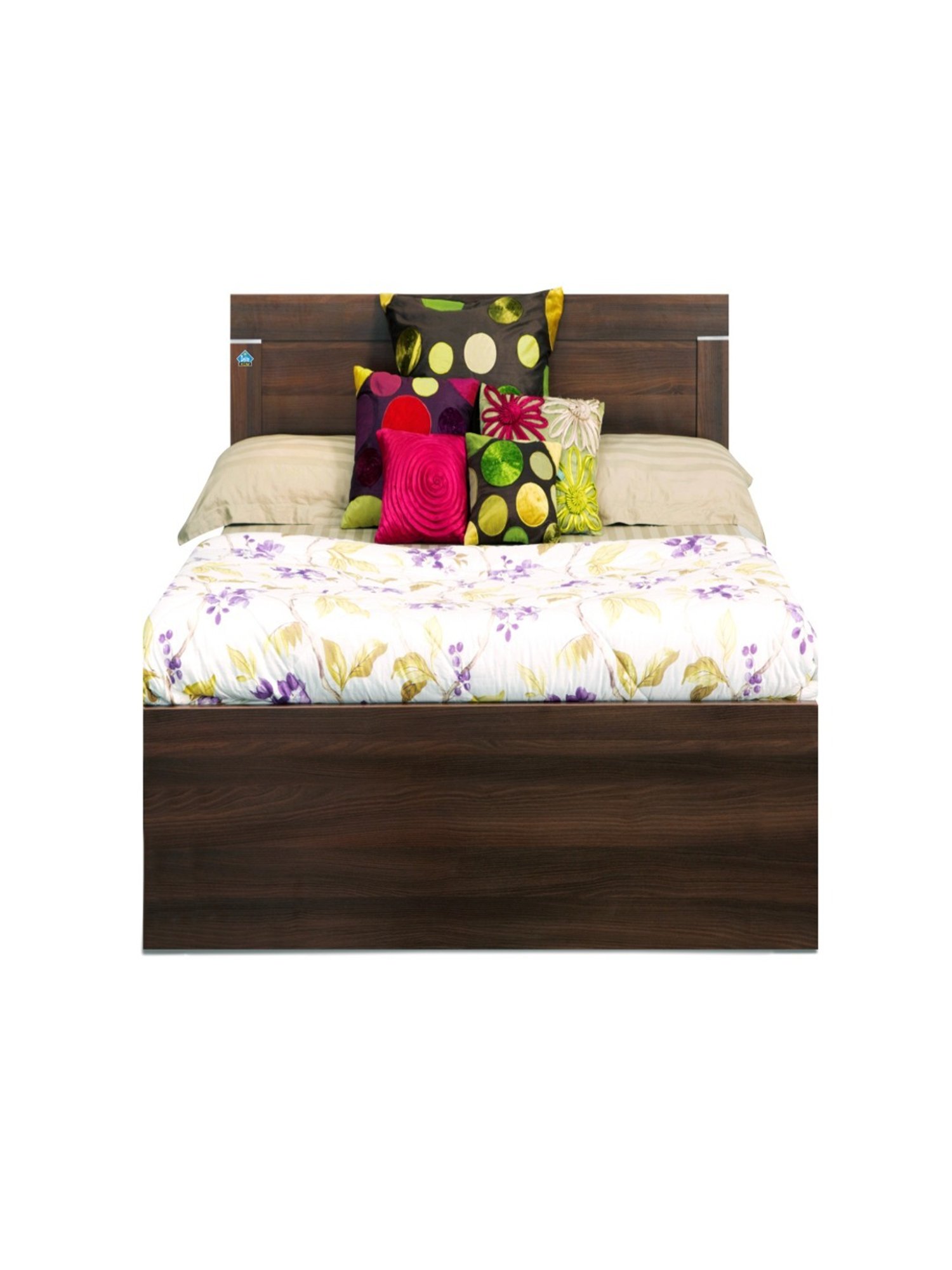 Delite Kom Treasure Acacia Dark Engineered Wood Single Bed
