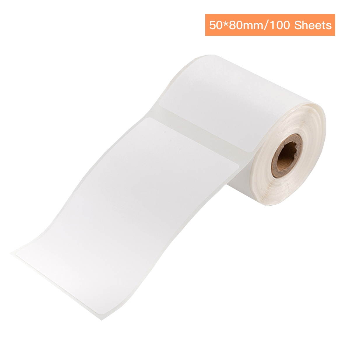 Aibecy Self-Adhesive Thermal Paper Roll Name Size Price Label Paper 50*80mm 100sheets/roll Compatible with Phomemo M110 Thermal Printer