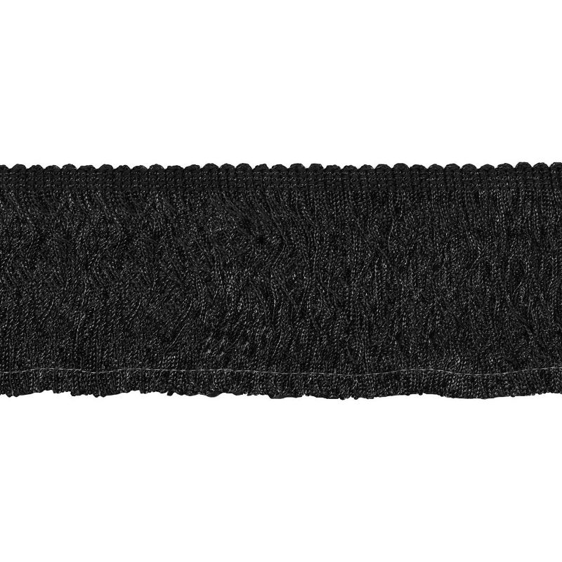 Simplicity Polyester Fringe 4"X9yd-Black