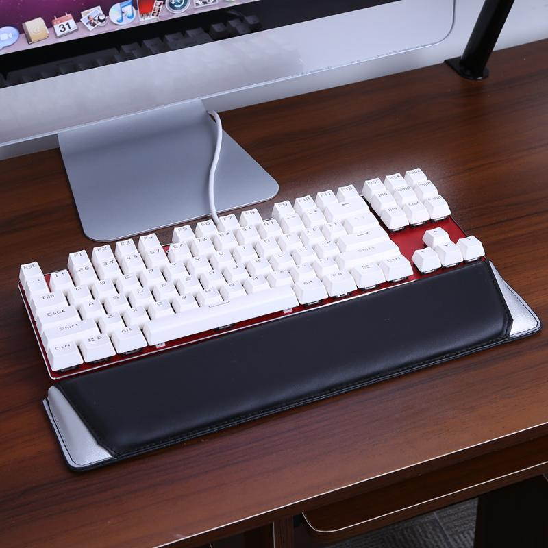 PU Leather Keyboard Wrist Rest Pad Comfortable Ergonomic Wrist Rest Support Soft Handguard Pad for Computer PC Laptop Gamer