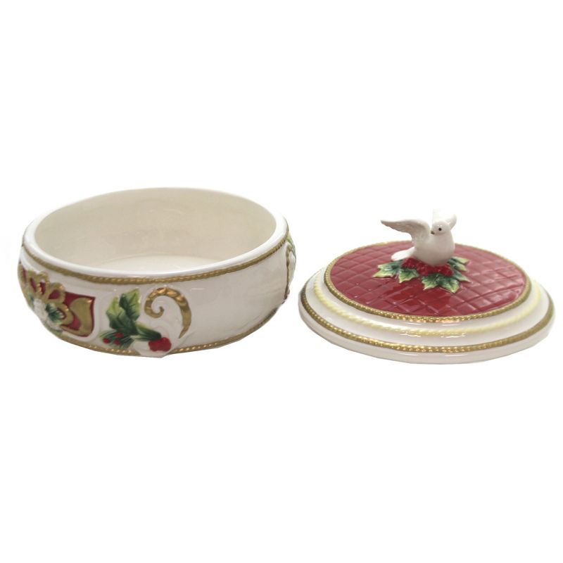 Tabletop 4.25" Christmas Fantasia Box Dove Holly Candy Cosmos Gifts Corp.  -  Serving Bowls