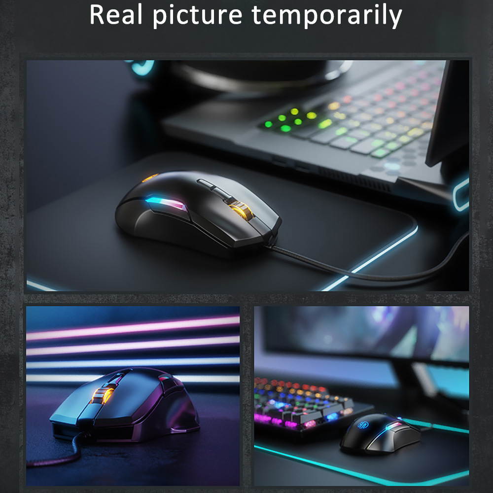 Gaming Mouse 7 Button Adjustable USB Wired Mouse Ergonomic Professional Gaming Mouse GRB 10000DPI Gaming Mice Mause for PC Computer Laptop