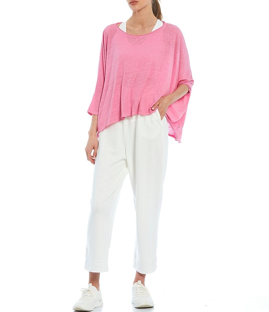 Free People FP Movement Burn Baby Burn Cotton Blend 3/4 Sleeve Soft Tee