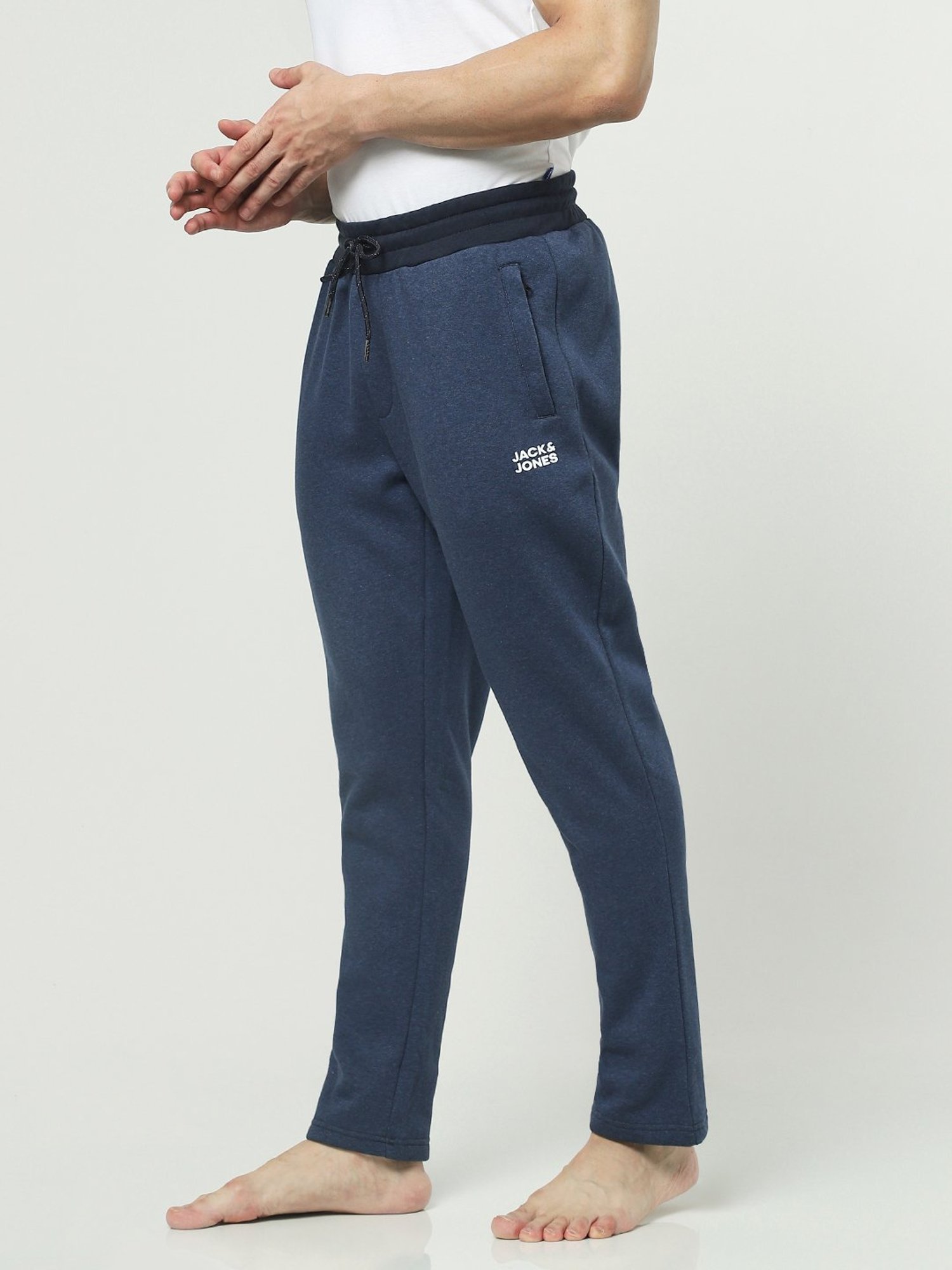 Jack & Jones Navy Regular Fit Cotton Lounge Pants