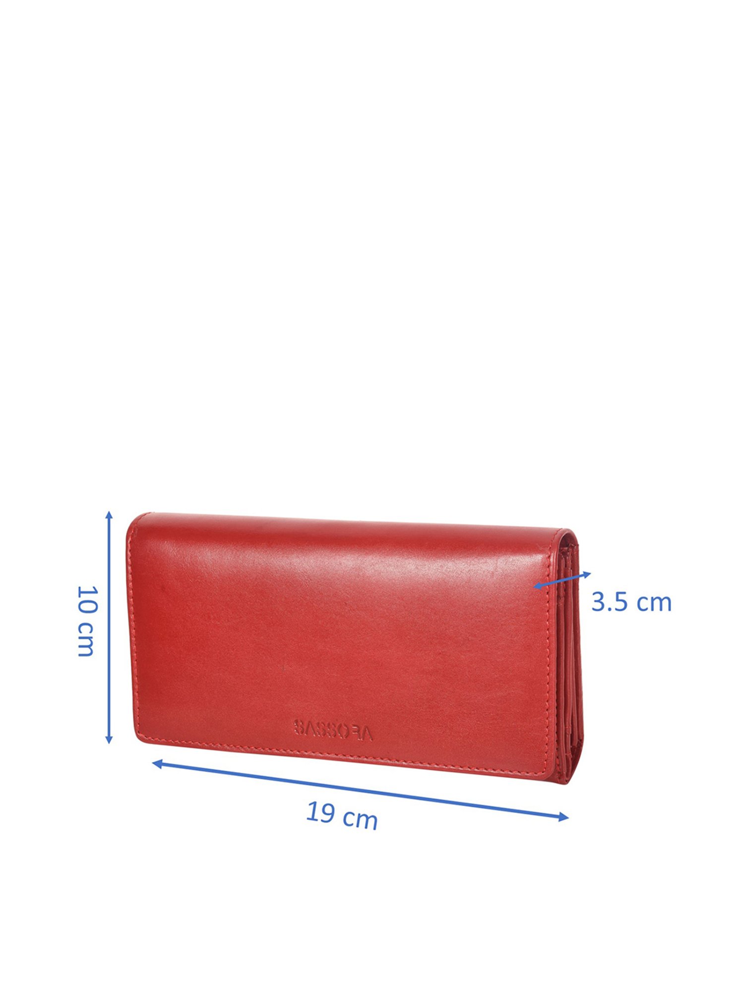 SASSORA Red Solid Rfid Wallet for Women
