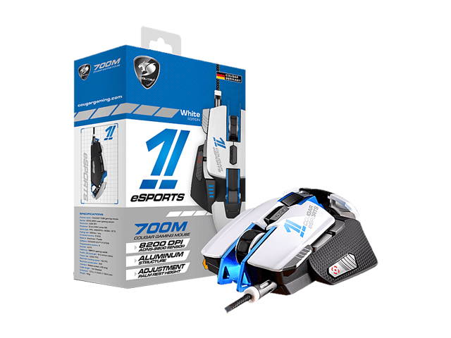 Cougar 700M eSports Red MOC700BRE 8200 dpi Aluminum Performance Gaming Mouse, 32 Bit ARM Processor 512KB On-Board Memory & UIX Interface System