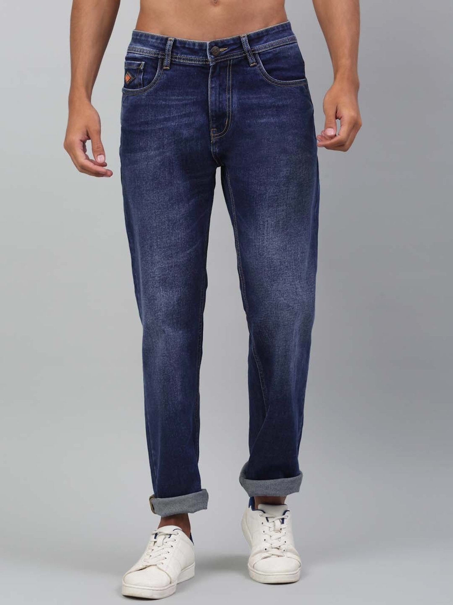 Louis Stitch Cobalt Faded Blue Comfort Fit Jeans