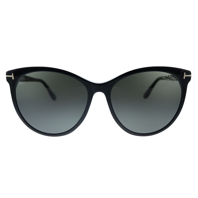 Tom Ford Maxim TF 787 01D Womens Round Sunglasses Shiny Black 59mm