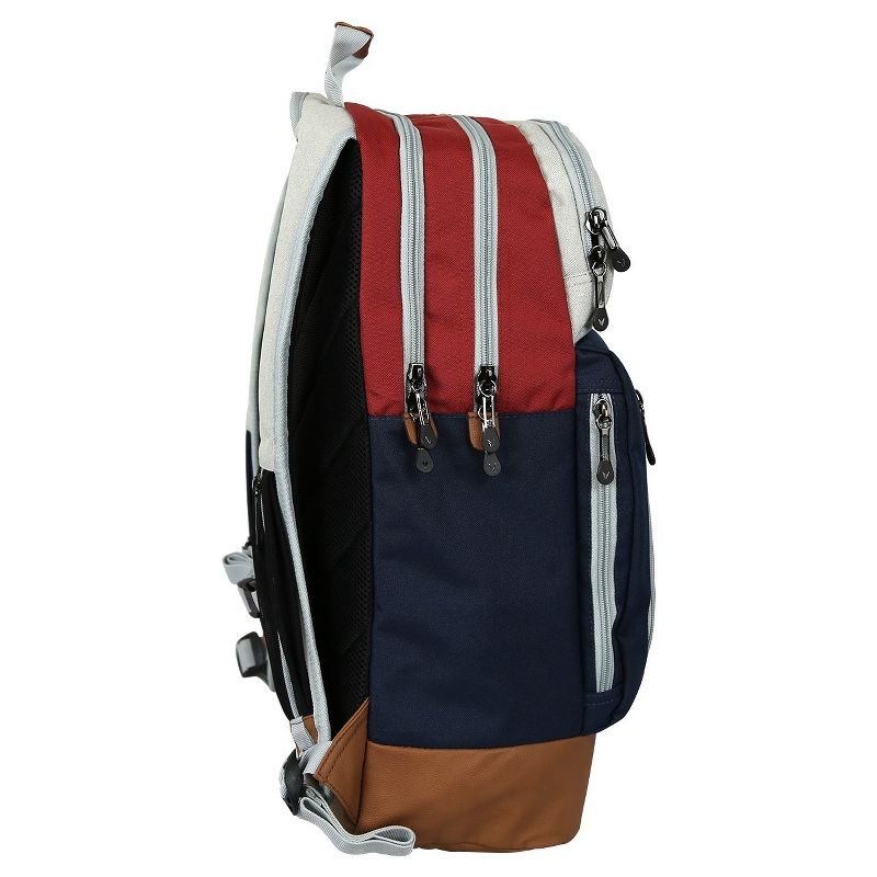 Bondka 19.5" Eolus Backpack - Blue/Tan/Maroon
