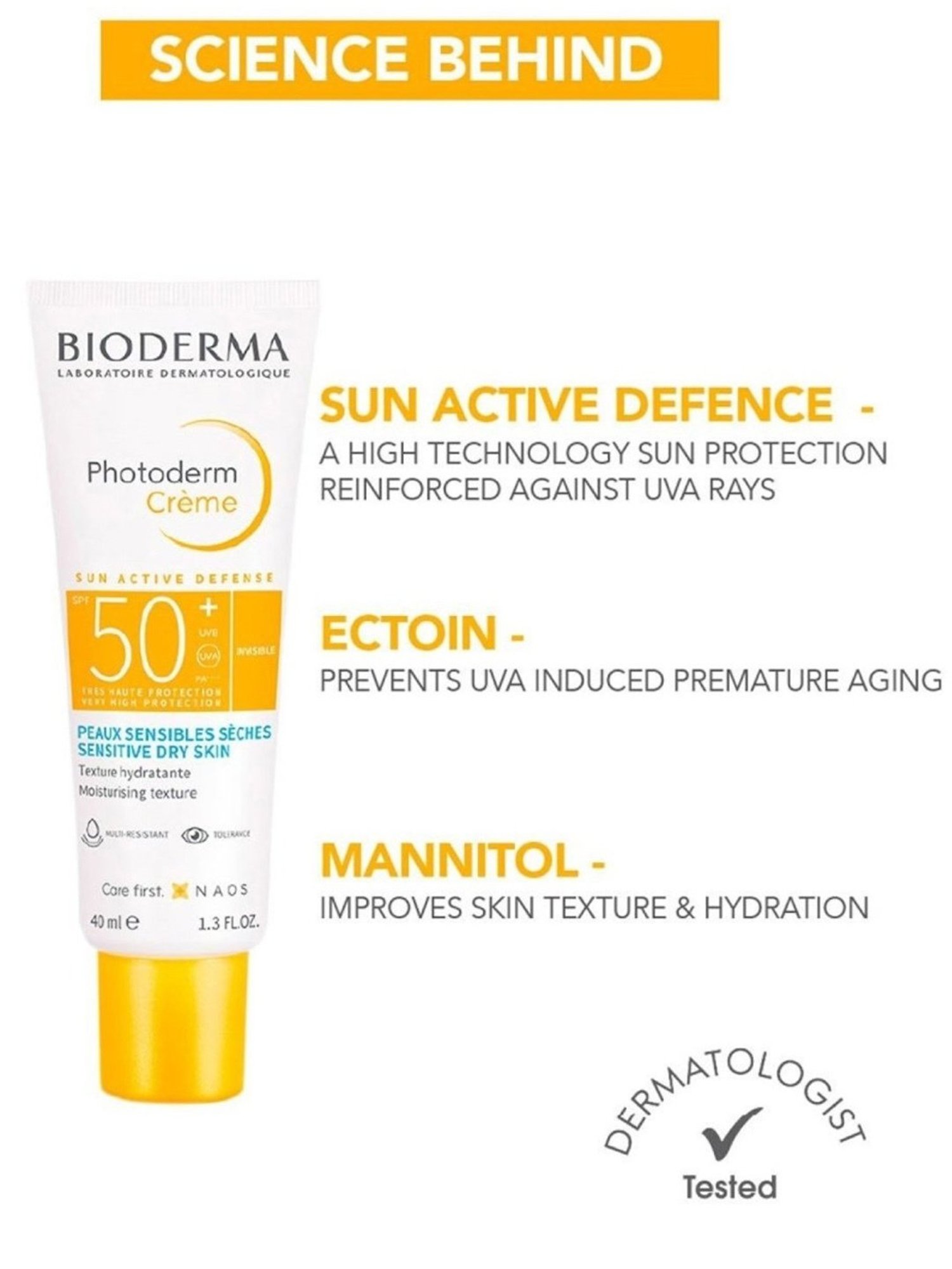 Bioderma Photoderm Creme SPF 50+ Sunscreen Cream - 40 ml