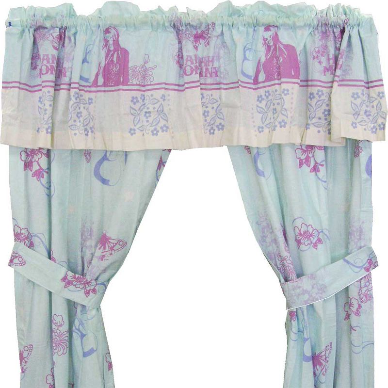 Hannah Rocks Blue Window Drapes Valance Set - Hannah Montana..
