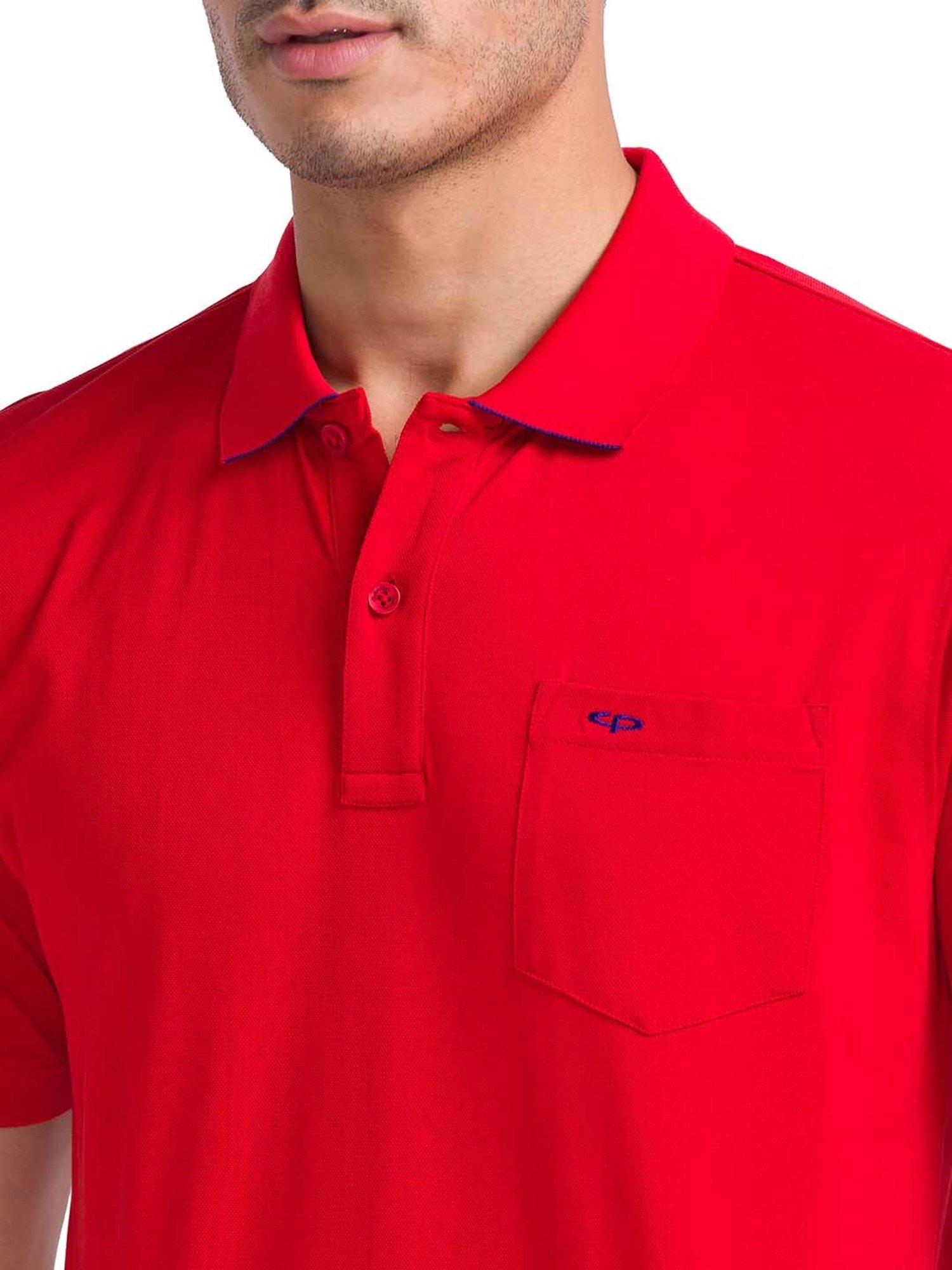 ColorPlus Red Tailored Fit Polo T-Shirt