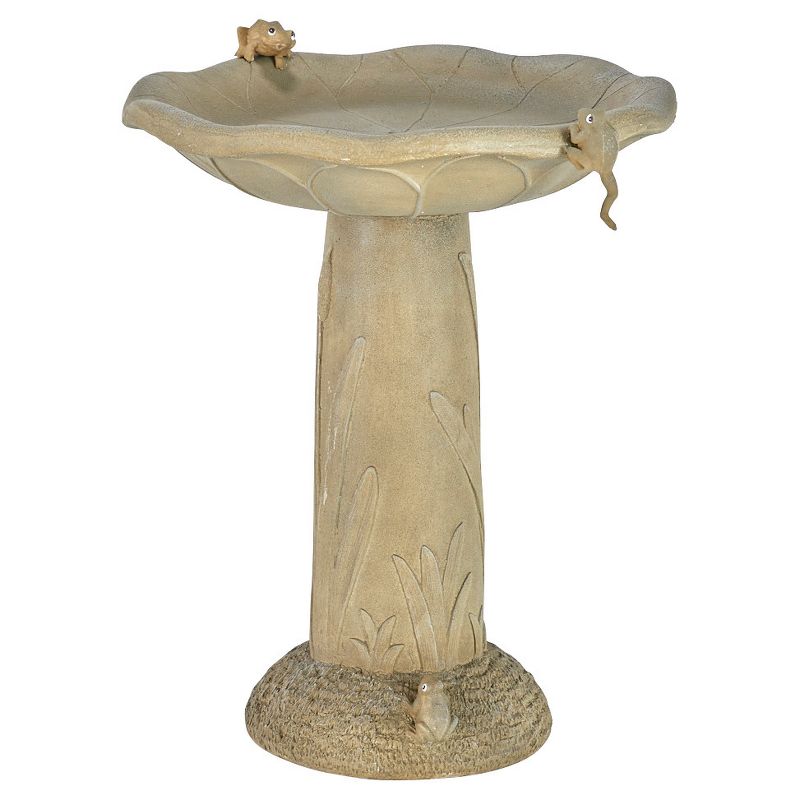 28" Smart Living Acadia Traditional Concrete Birdbath