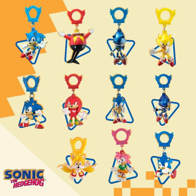 Just Toys Sonic the Hedgehog 2 Inch Backpack Hanger Series 2  | One Random