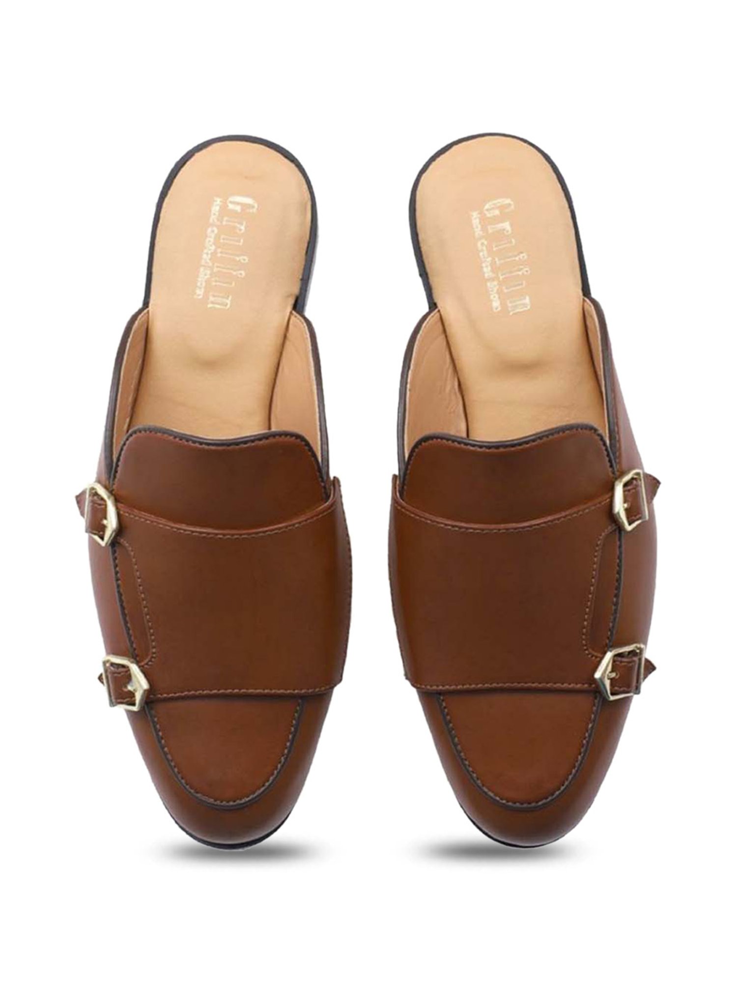 Griffin Men's Tan Mule Shoes