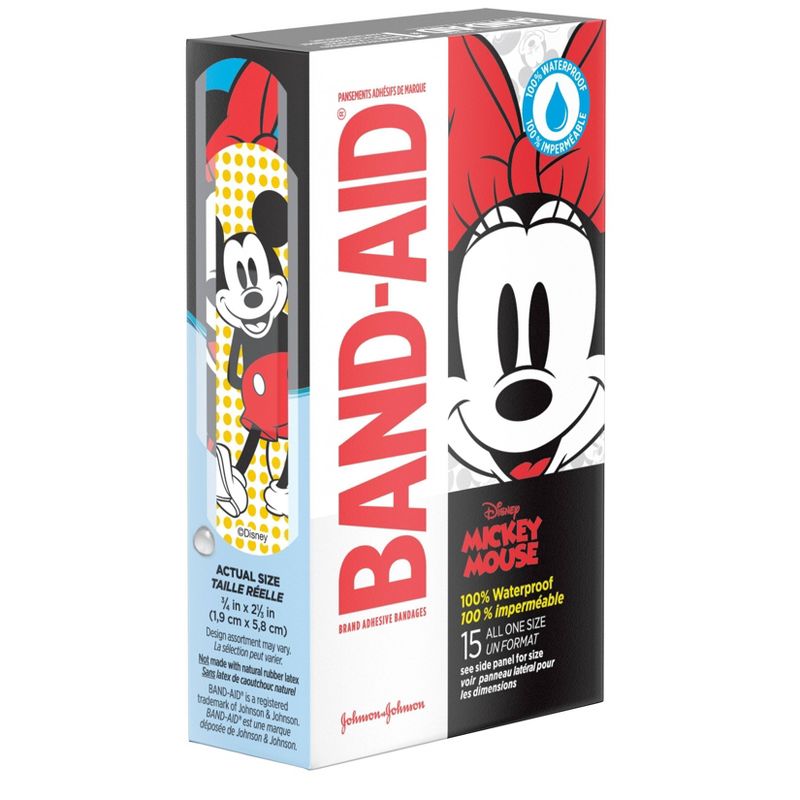 Band-Aid Disney Mickey Mouse Waterproof Bandages - 15ct
