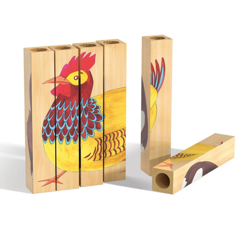 Quercetti Farm Wooden Puzzle - 4pk