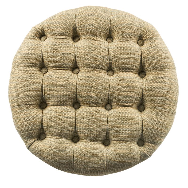 Tweed Tufted Storage Ottoman Tan/Cream - HomePop