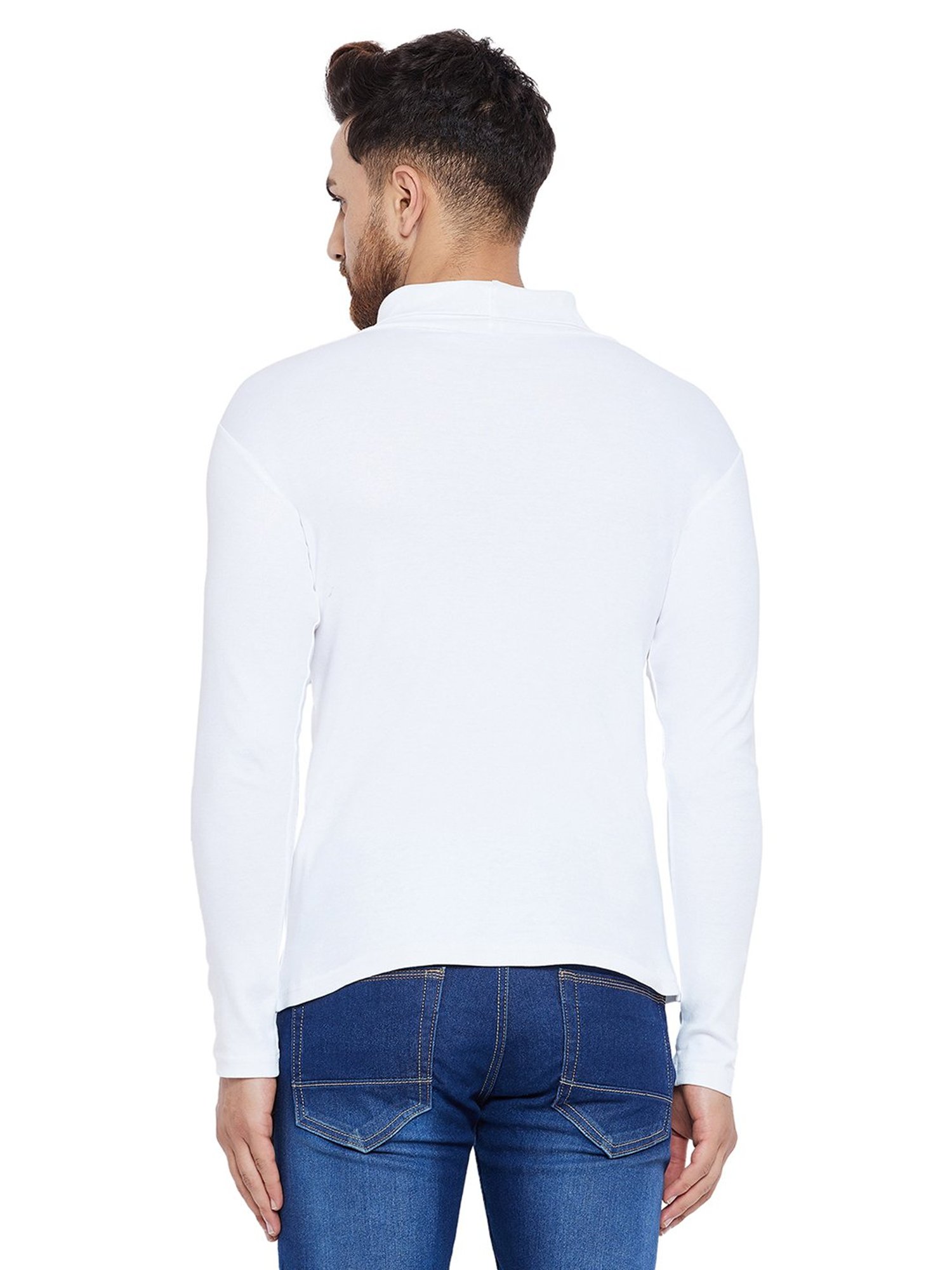 Hypernation White High Neck T-Shirt