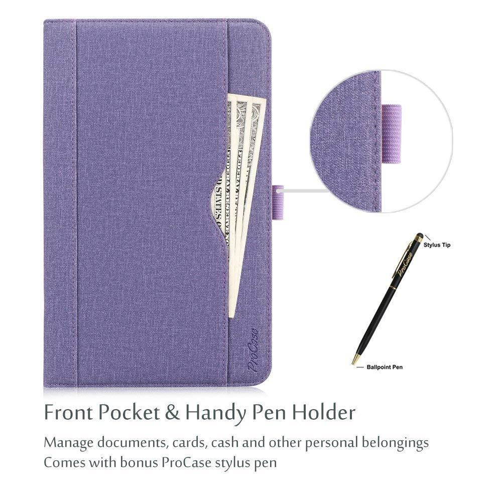 ProCase Samsung Galaxy Tab A 10.1 Case - Stand Folio Case Cover for Galaxy Tab A 10.1" Tablet SM-T580 T585 T587 (NO S Pen Version), with Multiple Viewing Angles, Document Card Pocket -Purple