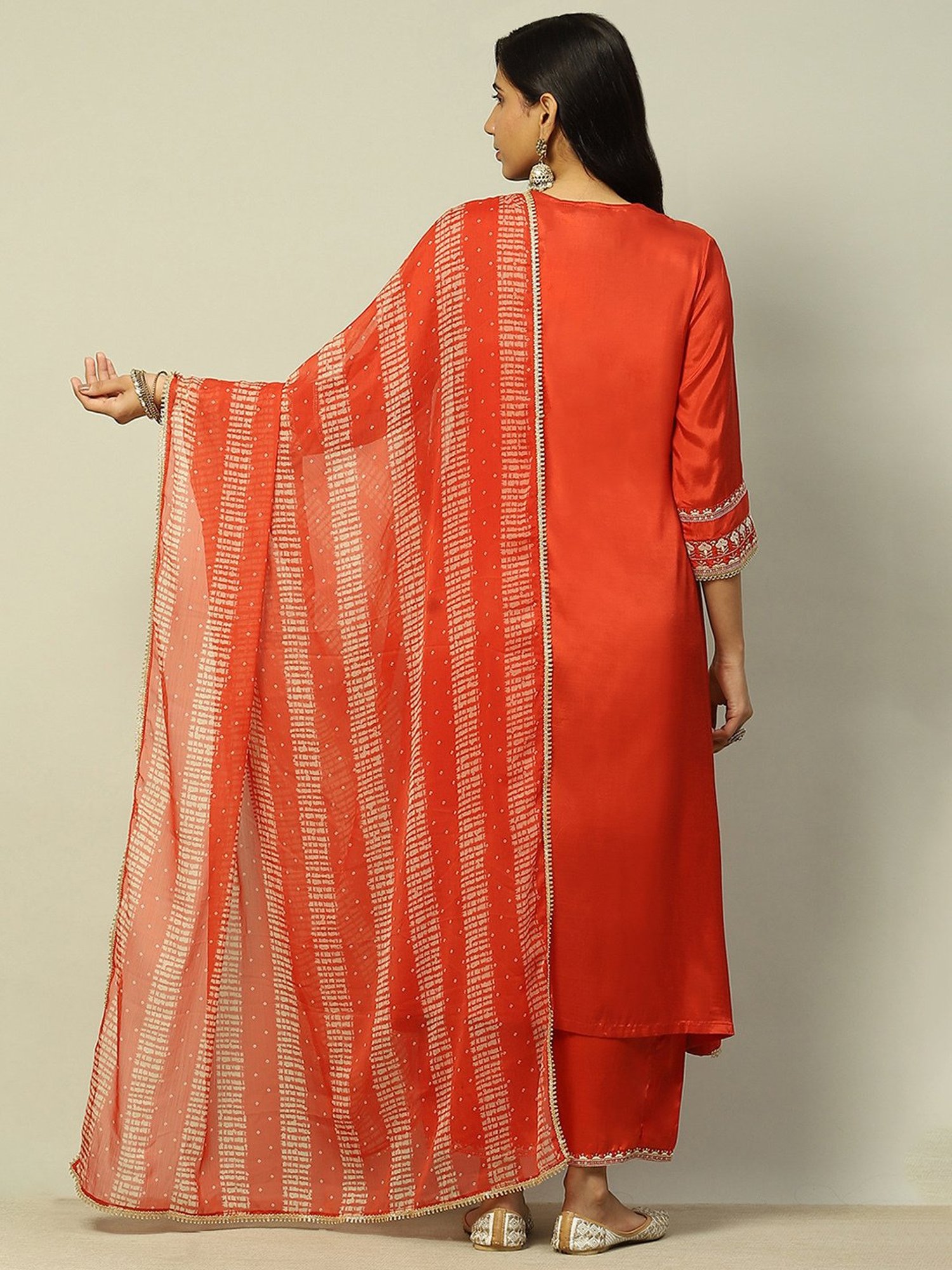 Rangriti Rust Printed Dupatta