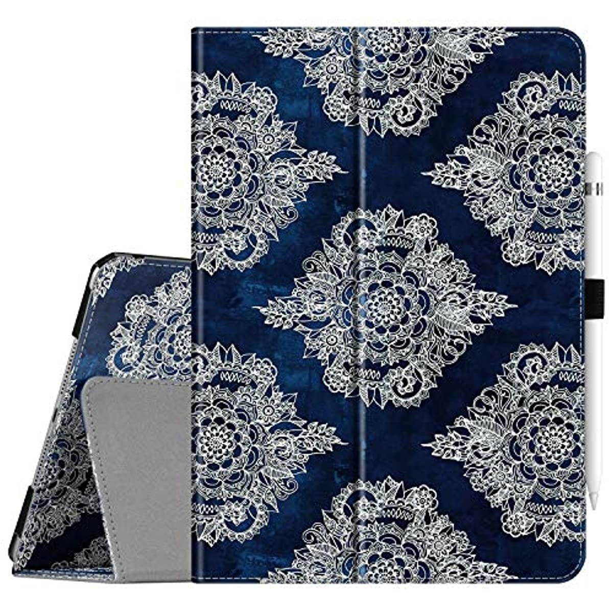 Fintie Case with Pencil Holder for iPad 7th Gen 10.2 Inch 2019 - Premium Vegan Leather Stand Back Cover, Support Auto Sleep/Wake, Indigo Dreams