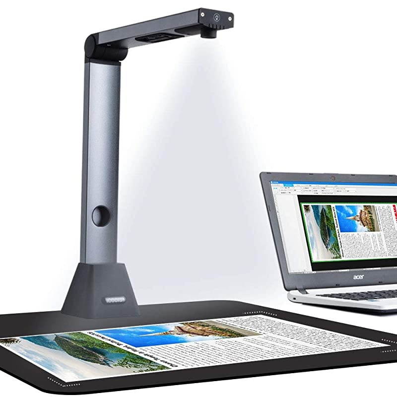 Document Camera X3, High Definition Portable Scanner for Teacher, Capture Size A3, Multi-Language OCR and English Article Recognition, Not Compatible with MAC