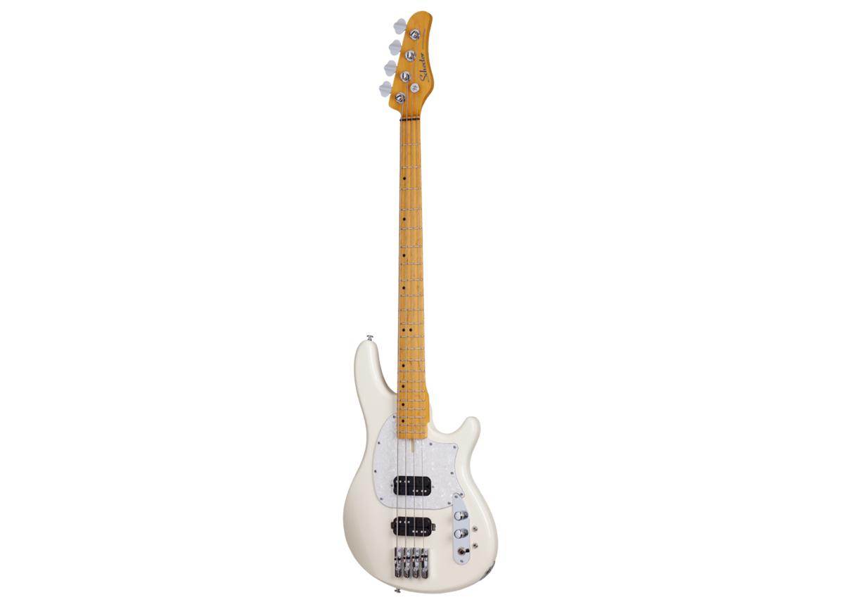 Schecter CV-4 Bass Electric Guitar, Maple Fretboard, Ivory #2492