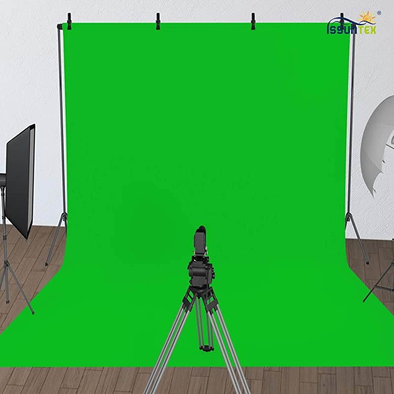 10X20 ft Green Background Muslin BackdropPhoto StudioCollapsible High Density Screen for Video Photography and Television