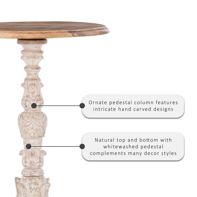 Sanita Side Table Antiqued White - Powell Company