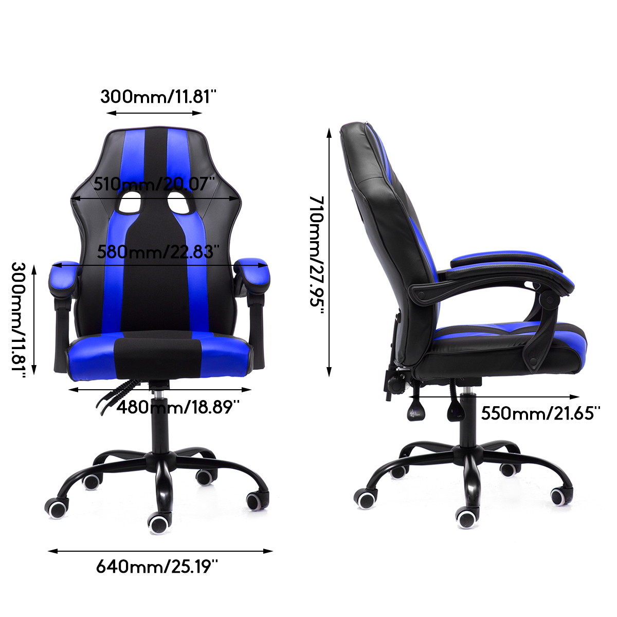 Office Chair Executive Racing Gaming Swivel Leather Sport Computer Chair Recline