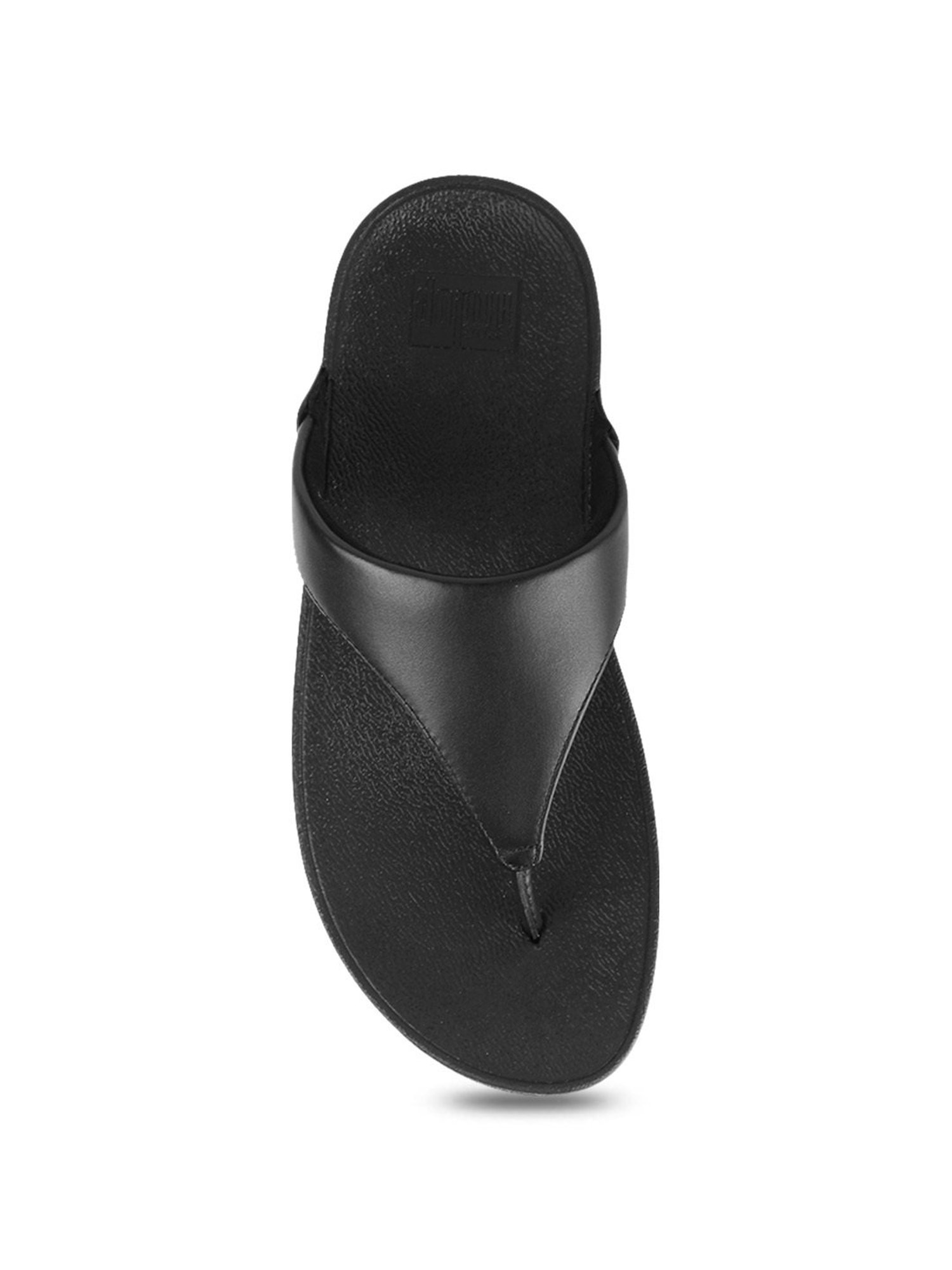 FitFlop Women's Black Thong Wedges