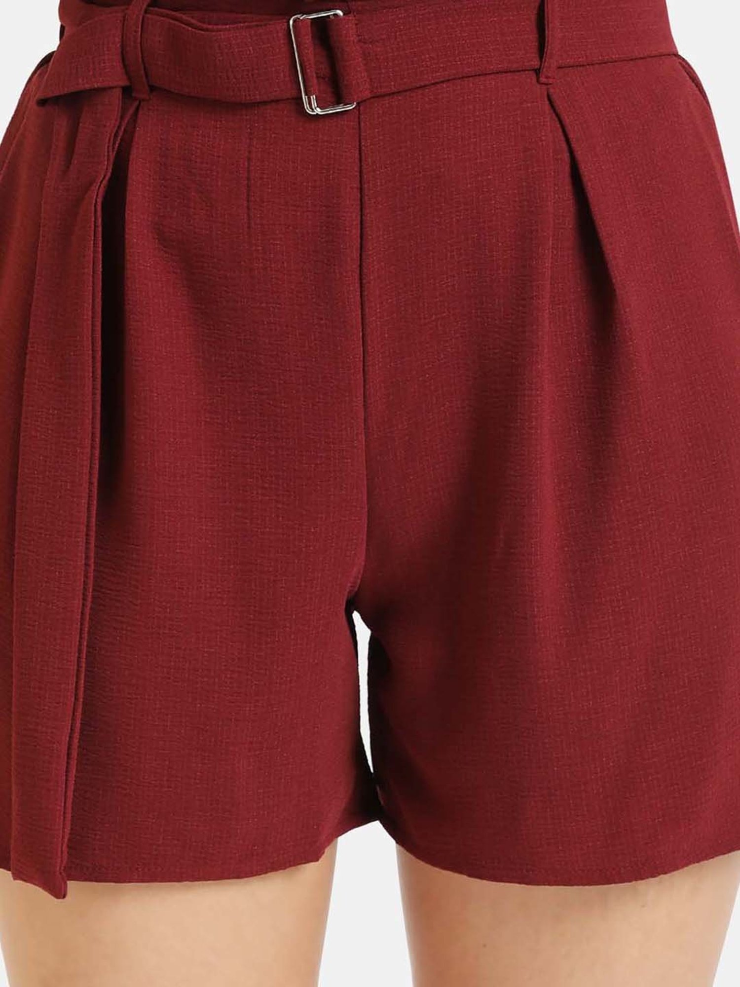Kazo Maroon Regular Fit Shorts