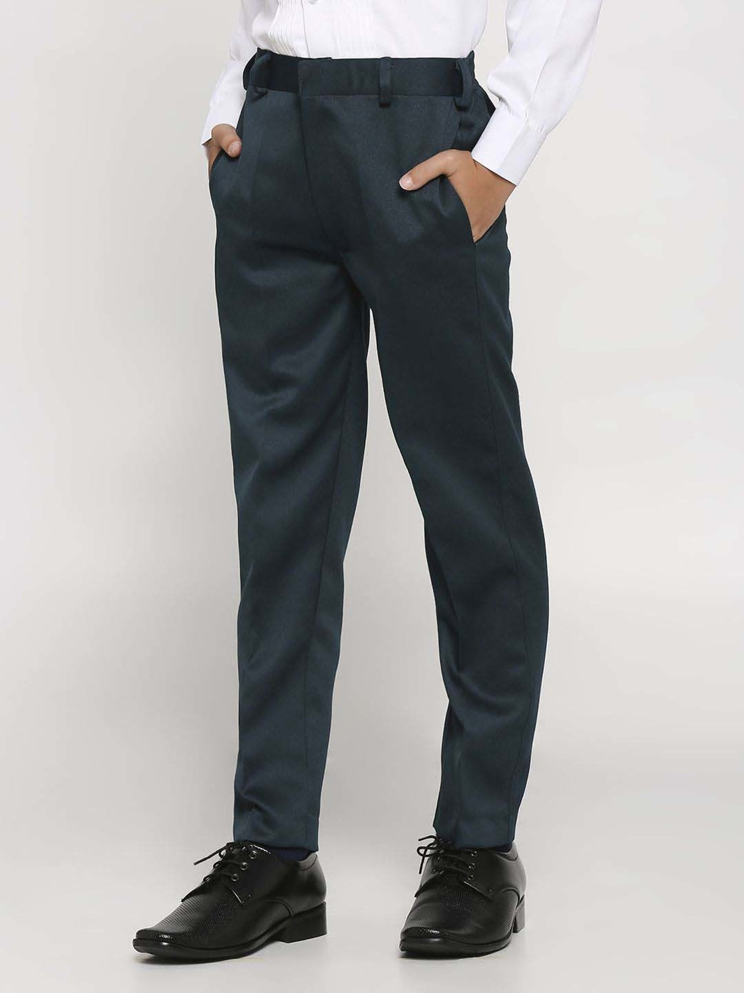 Kids Island Boys Green & White Jacquard Full Sleeves Suit Set