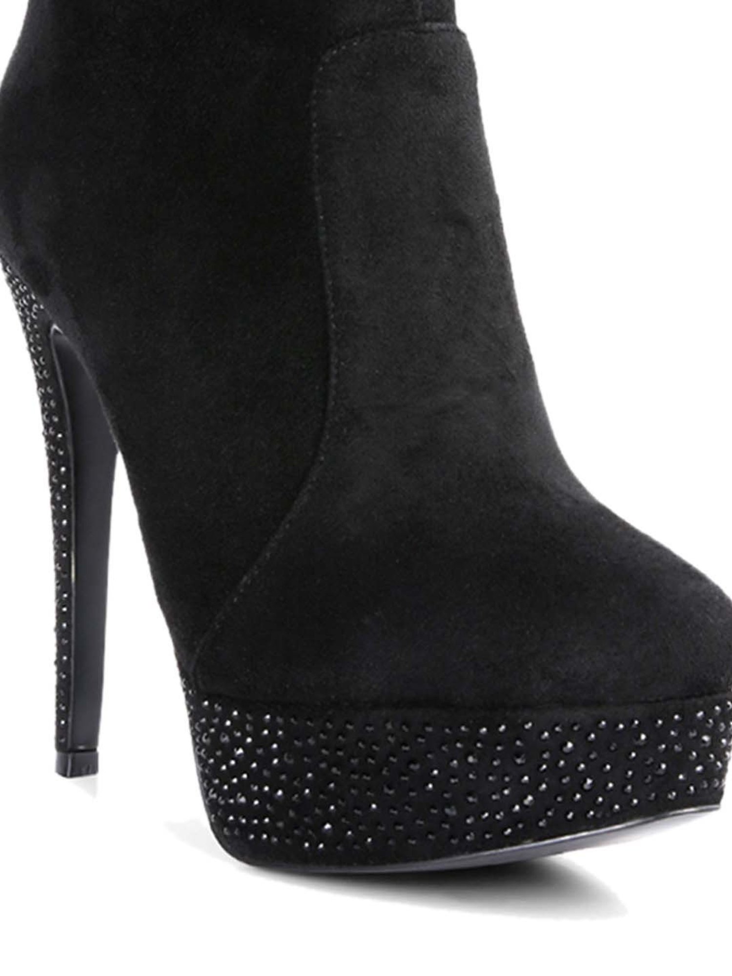 London Rag Women's Black Stiletto Booties