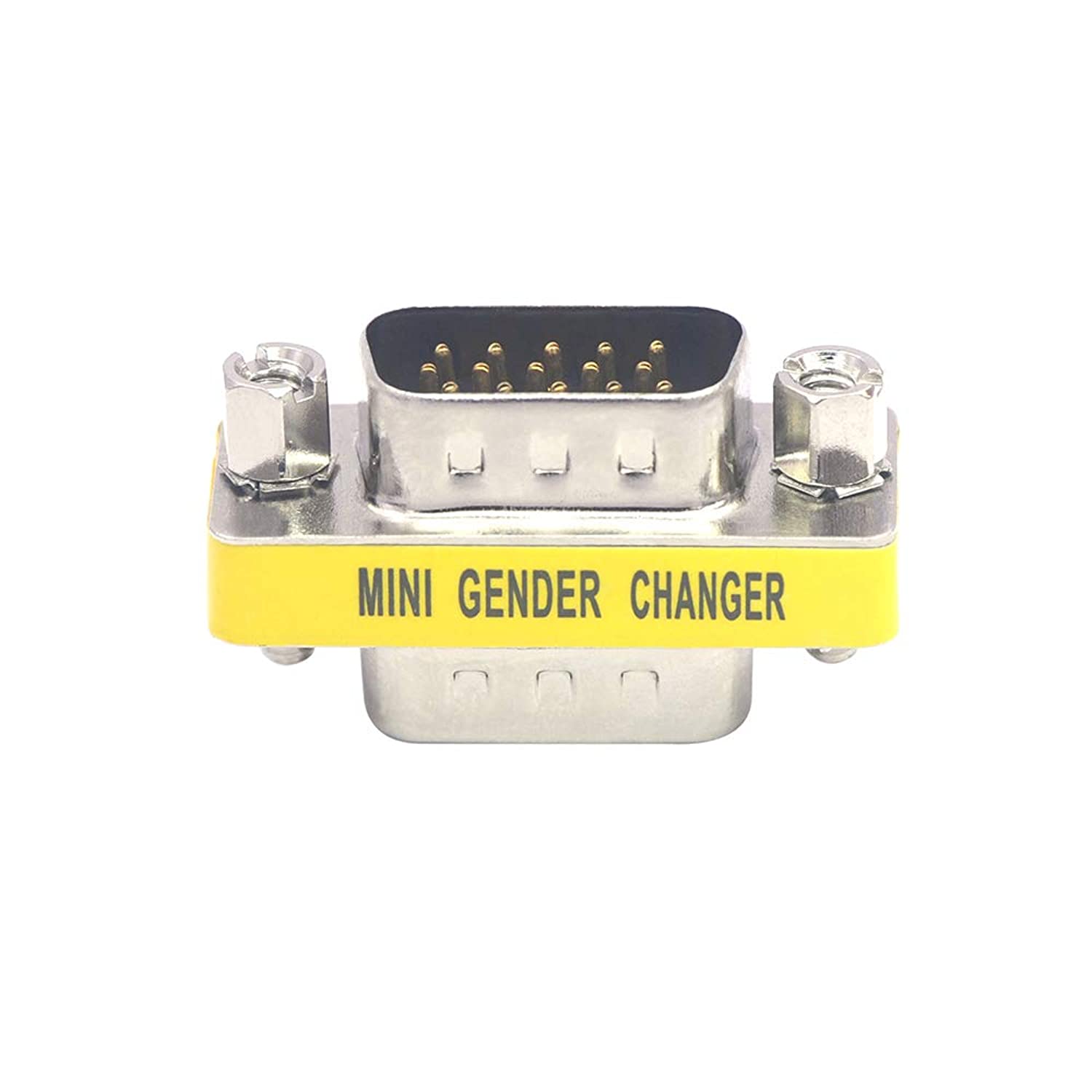 VCE 3-Pack VGA SVGA HD15 Male to Male Mini Gender Changer Coupler Adapter