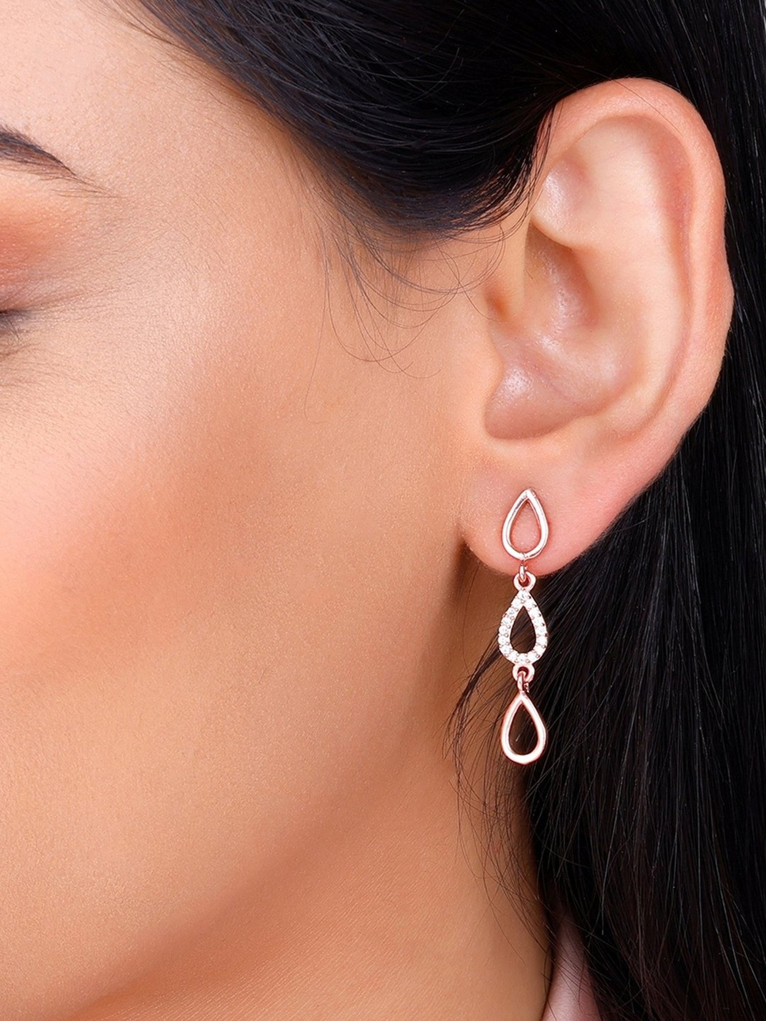 GIVA 92.5 Sterling Silver Marquis Drop Earrings for Women