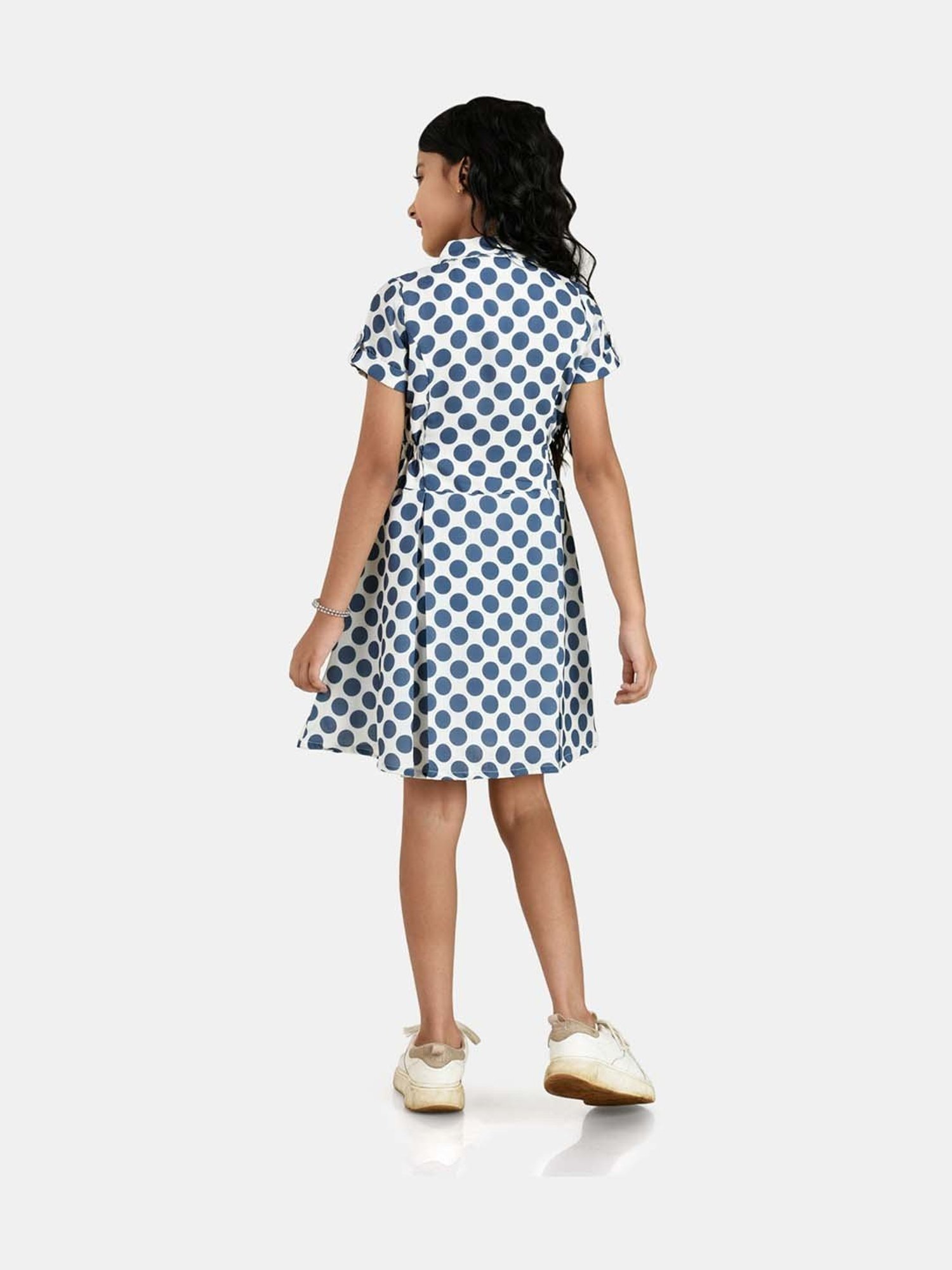 Peppermint Kids White Printed Dress