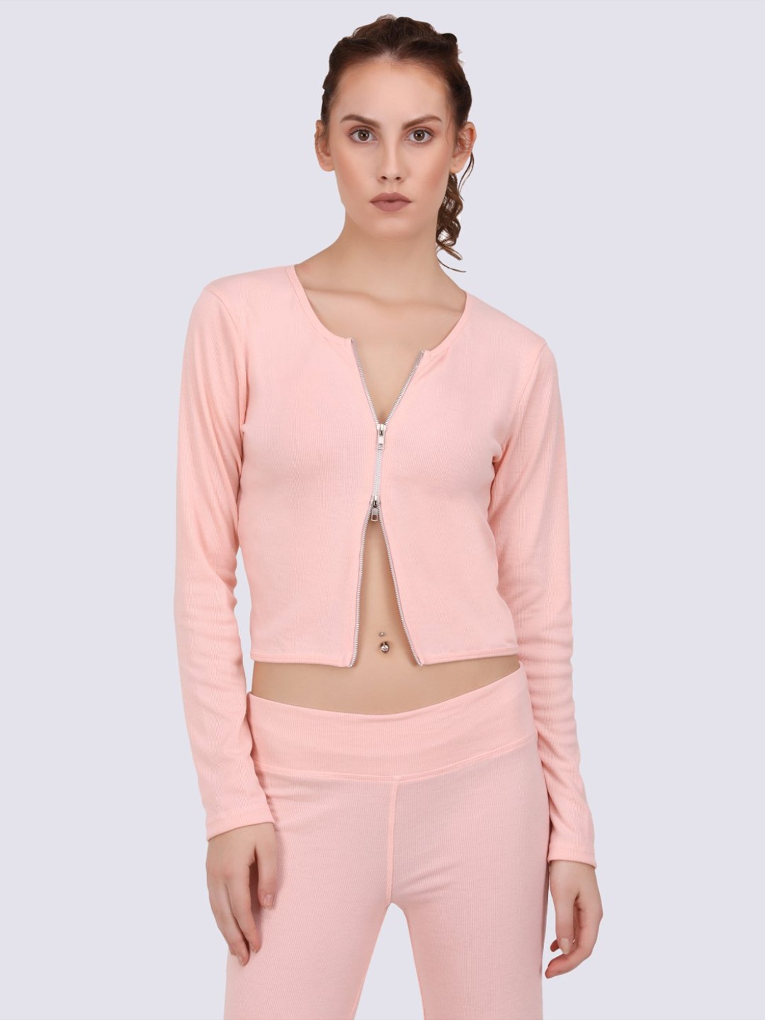 EVERDION Peach Cotton Sports Top