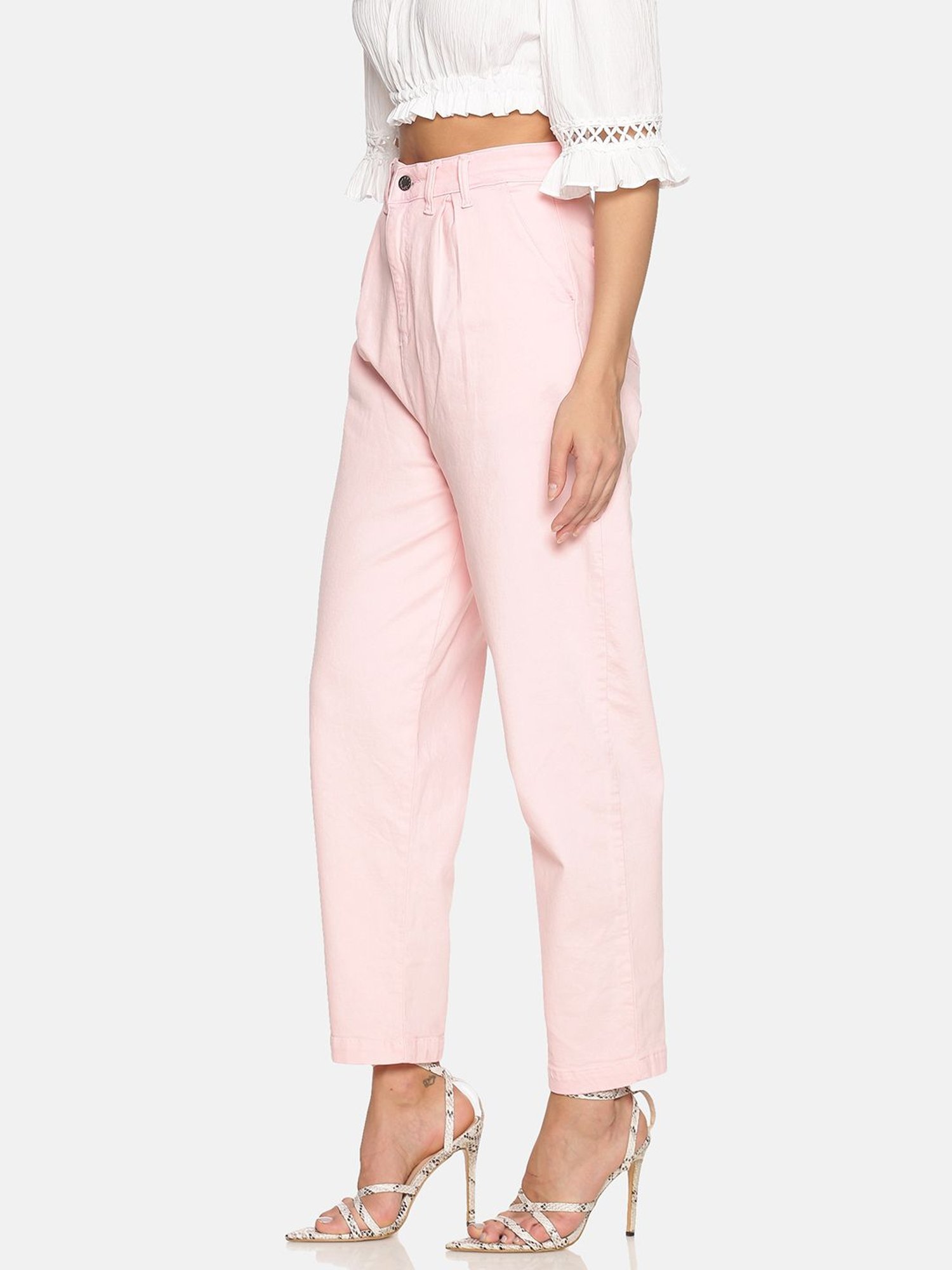 ISU Pink Boyfriend fit Trousers