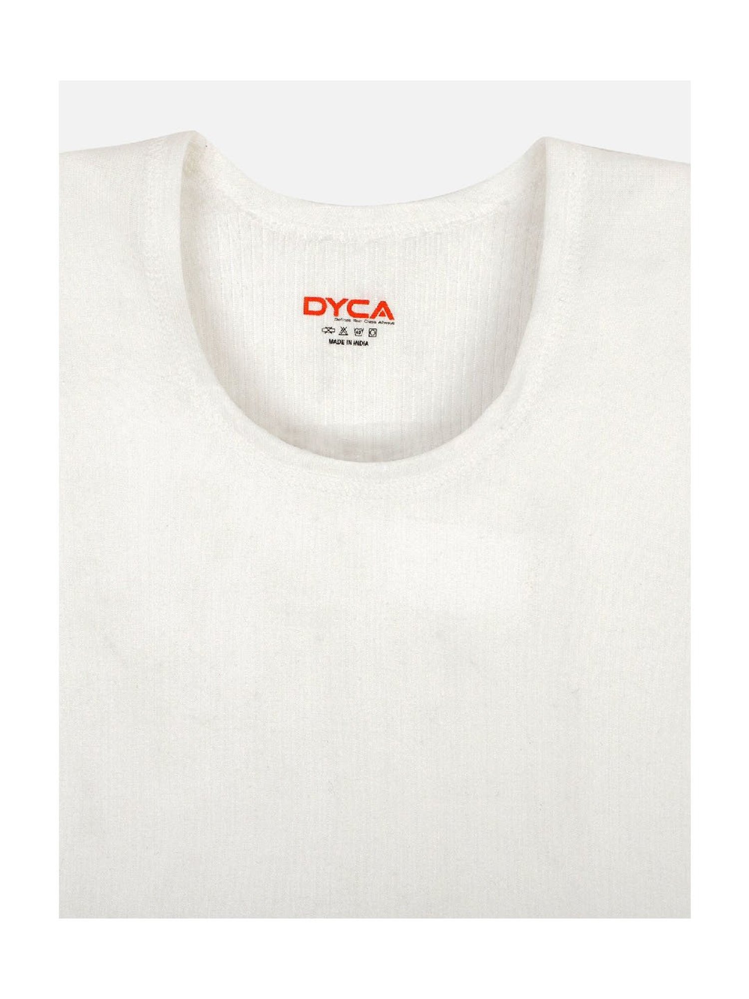 Dyca Kids Off White Solid Full Sleeves T-Shirt with Pants