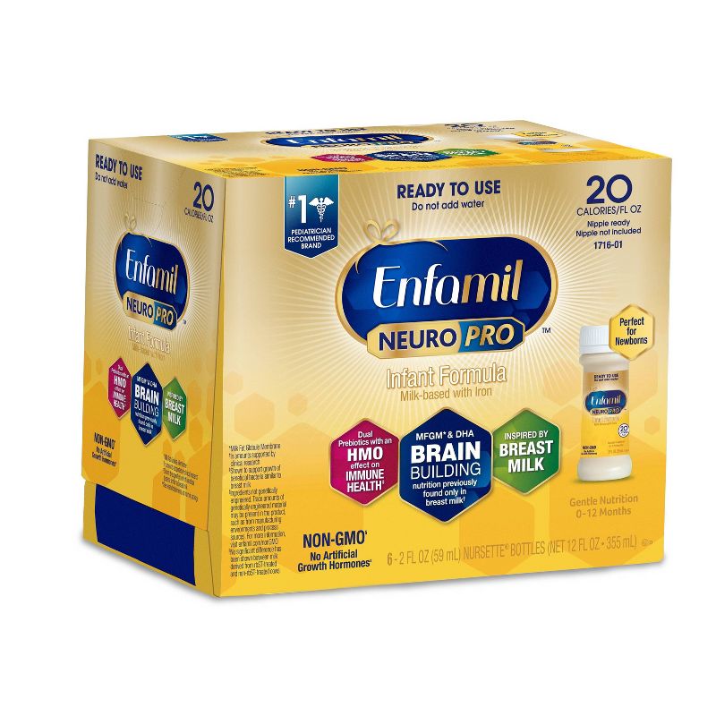 Enfamil NeuroPro Infant Formula Ready to Use Bottles - 6ct/2 fl oz Each