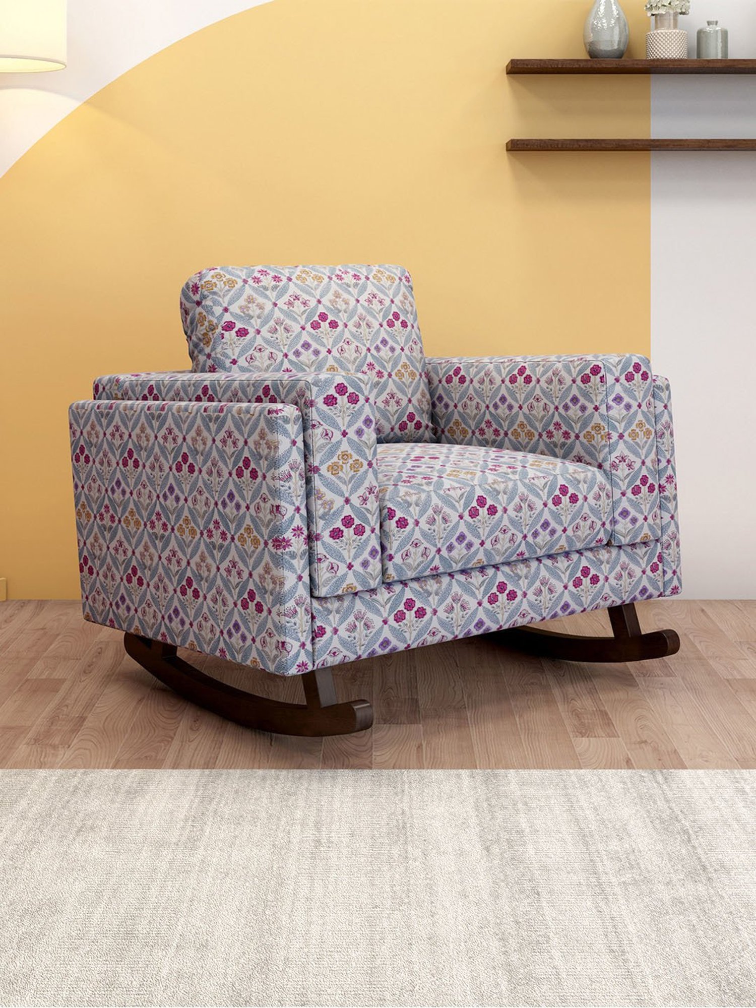 Durian Sylvie Aurora Multicolor Wood & Fabric Living Chair