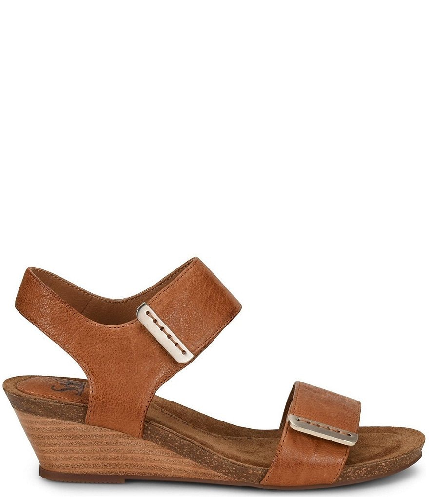 Sofft Verdi Leather Wedge Sandals