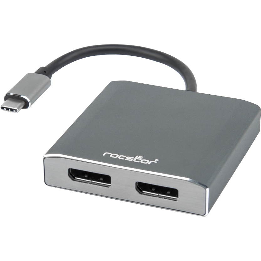 ROCSTOR Y10A201-A1 USB-C TO DUAL DISPLAYPORT 4K60H